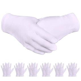 img 4 attached to 🧤 24 Pairs of Extra Large White Gloves, Zealor Soft Thickened Cotton Gloves with Stretchable Lining for Added Comfort