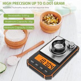 img 3 attached to 📏 KeeKit 50g 0.001g Digital Pocket Scale - Professional Milligram Scale for Jewelry, Portable with Calibration Weight, Weighing Pan, LCD Backlit Display - Includes Battery and Tweezers