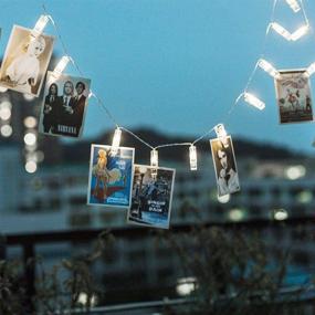 img 2 attached to 🌟 Captivating String Lights with 16 LED Photo Clips: Ideal for Bedroom, Patio, and Outdoor Decorations, Perfect as Gifts for Children, Battery Powered – 15 feet Warm White
