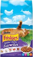 премиум сухой корм для взрослых кошек purina friskies surfin' & turfin' favorites: полноценное питание для вашего кота логотип