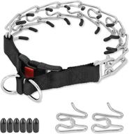 adjustable dog training collar with comfort rubber tips and quick release snap – babyltrl prong collar for dogs (small, medium, large) logo