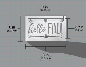 img 3 attached to 🍁 StudioR12 Hello Fall Stencil: Leaf, Acorn, Arrow Design for Rustic DIY Home Decor, Wood Signs, Crafts, and Scrapbooking - Reusable Mylar Template, Choose Size (8" x 5")