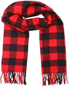 img 2 attached to 🧣 Stylish Achillea Classic Cashmere Winter Tartan Men's Scarves: Essential Accessories for Cold Weather