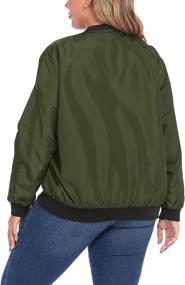 img 1 attached to IN'VOLAND Women's Plus Size Bomber Jacket - Lightweight Quilted Coat with Pockets, Zip-Up Casual Outwear