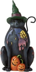 img 3 attached to Enesco Jim Shore Heartwood Creek Halloween Midnight Marvel Cat Scene Pint-Sized Figurine, Multicolor