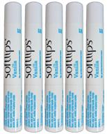 🌿 softlips lip balm protectant spf 20, vanilla - pack of 5: ultimate lip care for long-lasting moisture and sun protection logo