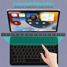 img 3 attached to 💻 Ultra-Slim Rechargeable Bluetooth Keyboard: iOS, Android, Windows & Mac Compatible for iPad, Pro, iPhone, Samsung Galaxy Tablets - Black