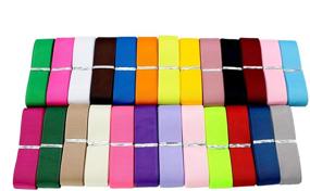 img 2 attached to 🎀 Jesep 100 Yards 1-inch Solid Grosgrain Ribbon Boutique Gift Wrapping Package Ribbon, DIY Crafts Bow Hair Headband Accessories Assorted Ribbon (1-inch 2.5cm)