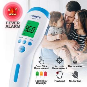 img 1 attached to Vaxxen Labs Non-Contact Infrared Forehead Thermometer - Clinically Calibrated Accuracy for Medical and Clinical Use - Rapid 1-Second Readings with Automatic Power Off - Temperature Scanner for Adults, Kids, and Babies