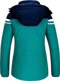 img 3 attached to Skieer Women's Waterproof Ski Jacket - Warm Winter Hooded Coat, Windproof Snowboarding Jacket