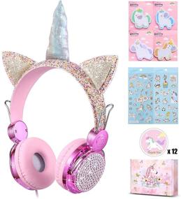 img 4 attached to 🎧 charlxee Kids Headphones with Microphone - Perfect Giant Unicorn Gifts for Girls, Ideal for School, Birthdays, and Online Study