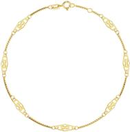 🌟 ritastephens 14k solid gold infinity anklet 10 inches - stunning yellow or classic white options! logo