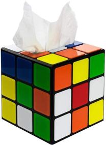 img 4 attached to 🎲 Plastic Magic Cube Tissue Box Cover with Magnetic Lock - Versatile Square Tissue Box Holder in Multiple Colors | Shop GetDigital