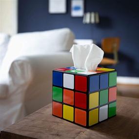 img 1 attached to 🎲 Plastic Magic Cube Tissue Box Cover with Magnetic Lock - Versatile Square Tissue Box Holder in Multiple Colors | Shop GetDigital