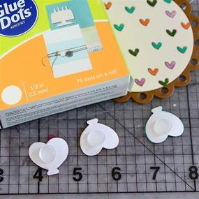 img 2 attached to 🔵 Glue Dots Pop Up Adhesive Dot Roll - 75 (.5 Inch) Diameter Dots (12296)