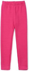 img 4 attached to IKIOHTI Fleece Leggings for Toddler Girls - Thermal Clothing and Leggings