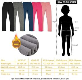 img 3 attached to IKIOHTI Fleece Leggings for Toddler Girls - Thermal Clothing and Leggings