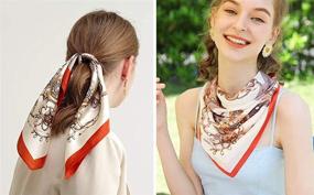 img 2 attached to Mulberry Hair 27X27 Natural Neckerchief Headscarf Women's Accessories in Scarves & Wraps