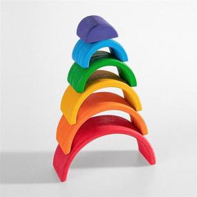 img 3 attached to 🌈 Grimm's Wooden Rainbow Stacking Stacker - Enhance SEO