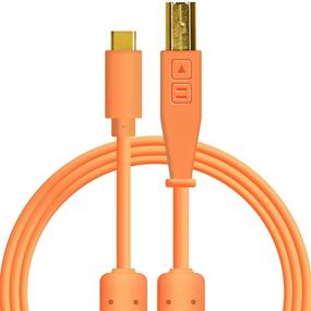 img 4 attached to 🔸 Хрома-кабели: неоновый оранжевый USB-C к USB-B аудио-оптимизированный кабель с резистором 56K