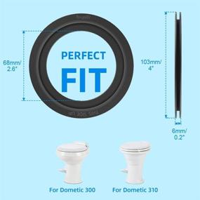 img 2 attached to 🚽 BougeRV RV Toilet Flush Ball Seal Gaskets - Replacement Accessories for Dometic 300, Dometic 310 (2 Pack) - Equivalent to Part Number 385311658