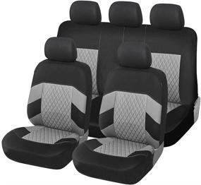 img 4 attached to Car Seat Covers Full Set Interior Accessories