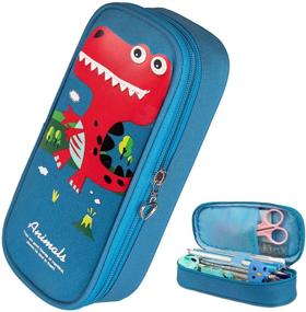 img 4 attached to Firesara Large Capacity Pencil Case: Organize Stationery with Big Storage Compartments - Ideal for Students, School, and Office Use (Lake Blue)