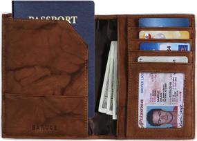 img 3 attached to Banuce Genuine Leather Passport Elastic