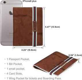 img 1 attached to Banuce Genuine Leather Passport Elastic