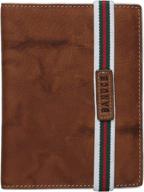 banuce genuine leather passport elastic logo