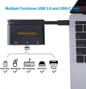 img 1 attached to Адаптер USB C к HDMI с функцией зарядки, CableCreation 3-в-1 Type C к HDMI, USB 3.0, портом питания USB C - совместим с Thunderbolt 3 для MacBook Pro 2019 2018, iPad Pro 2019, Surface Book 2, XPS 13.