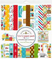 📸 i heart travel paper 12x12 pack by doodlebug design inc.: fun & vibrant scrapbooking essential logo