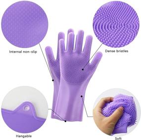 img 1 attached to 🧼 Multipurpose Magic Washing Scrubbers: Reusable Silicone Scrubbers for Kitchen, Bathroom, Pet Care, and Car Washing