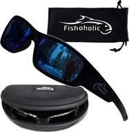 polarized fishing sunglasses by fishoholic – uv400 protection, 5 🕶️ color choices – comes with case and pouch – ideal fishing gift логотип