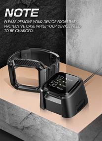 img 1 attached to Ремешок Supcase Unicorn Beetle Pro для Fitbit Versa 2: защитный чехол-браслет в черном цвете - Покупайте сейчас!