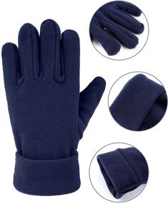 img 2 attached to 🧤 Burgundy Boys' Winter Fleece Finger Gloves - Enhanced Accessories for SEO