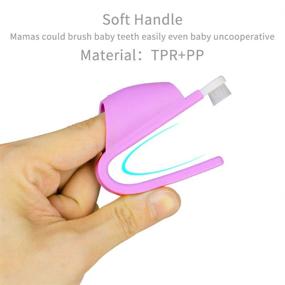 img 3 attached to 👶 Finger Toddler Toothbrush, Soft Anti-Slip Finger Sleeve Baby Toothbrush for 1 Year and up (Purple) - Convenient and Effective Mami-Assisted Oral Care Solution