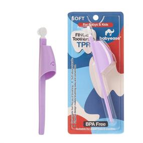 img 4 attached to 👶 Finger Toddler Toothbrush, Soft Anti-Slip Finger Sleeve Baby Toothbrush for 1 Year and up (Purple) - Convenient and Effective Mami-Assisted Oral Care Solution