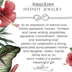 img 3 attached to Eternal Love: AmorAime Infinity Bracelet in 925 Sterling Silver – A Stunning Jewelry Gift for Women on Birthdays or Mother's Day