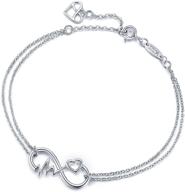 eternal love: amoraime infinity bracelet in 925 sterling silver – a stunning jewelry gift for women on birthdays or mother's day logo