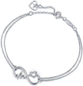 img 4 attached to Eternal Love: AmorAime Infinity Bracelet in 925 Sterling Silver – A Stunning Jewelry Gift for Women on Birthdays or Mother's Day