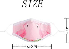 img 3 attached to Kids Face Mask: 4 or 6Pcs Cloth 👶 Washable Reusable Adjustable Fabric - Cute for 4-12 Boys Girls