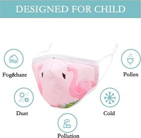 img 1 attached to Kids Face Mask: 4 or 6Pcs Cloth 👶 Washable Reusable Adjustable Fabric - Cute for 4-12 Boys Girls