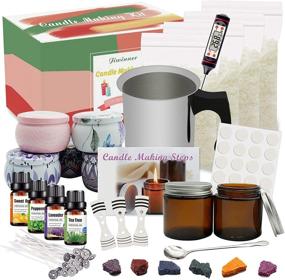 img 4 attached to 🕯️ Easy DIY Candle Making Kit: All-Inclusive Supplies for Beginners, Including Soy Wax, Pot, Tins, Dyes, Wicks & More