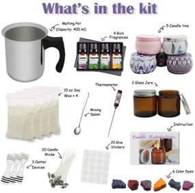 img 3 attached to 🕯️ Easy DIY Candle Making Kit: All-Inclusive Supplies for Beginners, Including Soy Wax, Pot, Tins, Dyes, Wicks & More