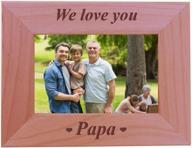 ✨ customgiftsnow engraved wood picture frame: showcasing our love for papa (4x6 horizontal) логотип