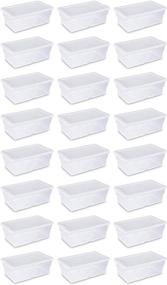 img 4 attached to 📦 Sterilite 6 Quart Transparent Plastic Stackable Storage Container with Secure Lid, Pack of 24