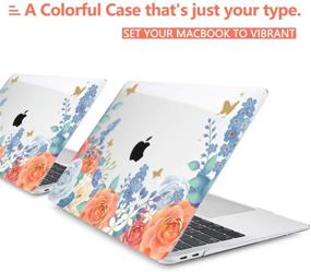 img 2 attached to 🌸 TwoL Crystal Clear Hard Shell Cover, Keyboard Skin, and Screen Protector Set for New MacBook Pro 13 A2251 A2289 A2338 M1 with Begonia Floral Design