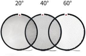 img 3 attached to 7-Inch Standard Reflector Lamp Shade Dish Diffuser with Variety of 🔦 Honeycomb Grids and Soft Cloth for Bowens Mount Studio Strobe Flash Light Speedlite