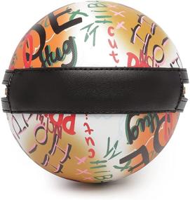 img 2 attached to 🎨 Graffiti-printed Basketball Crossbody Messenger Women's Handbags & Wallets